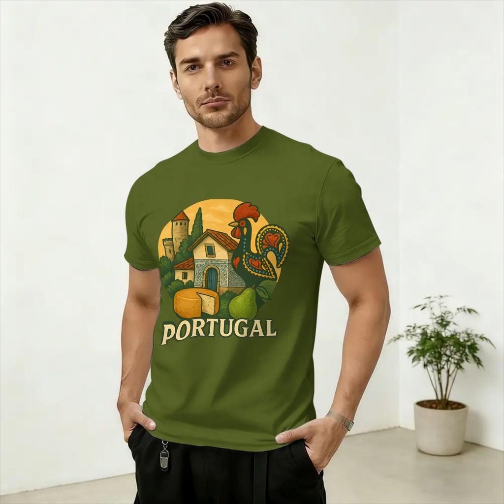 Galo de Barcelos Rooster TShirt for Unisex Fashion 100 Cotton Tees Crew Neck Short Sleeve T Shirt Adult Clothing