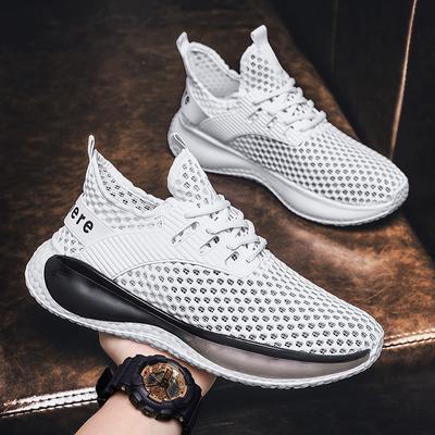 Mode PARZIVAL Mode Herren Sneaker Mesh Aushöhlen Freizeitschuhe Atmungsaktiv Leichtgewichtige Walking-Sneaker Herrenschuhe Sommer Tennisschuhe