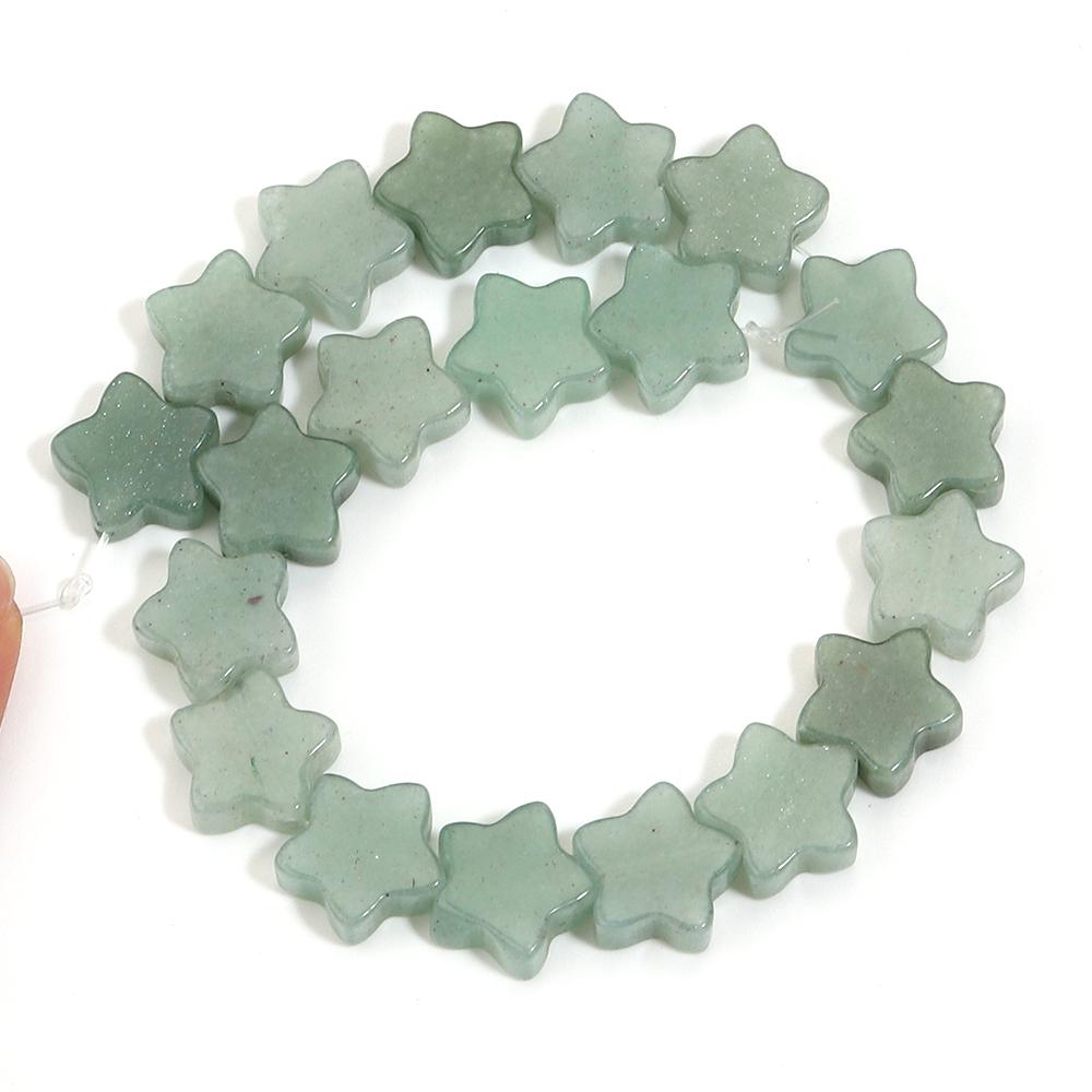 Natural Stone Beads 12mm Colorful Star Loose Spacer Beads for Jewelry Making DIY Handmade Bracelet Necklace Keychain Accessories