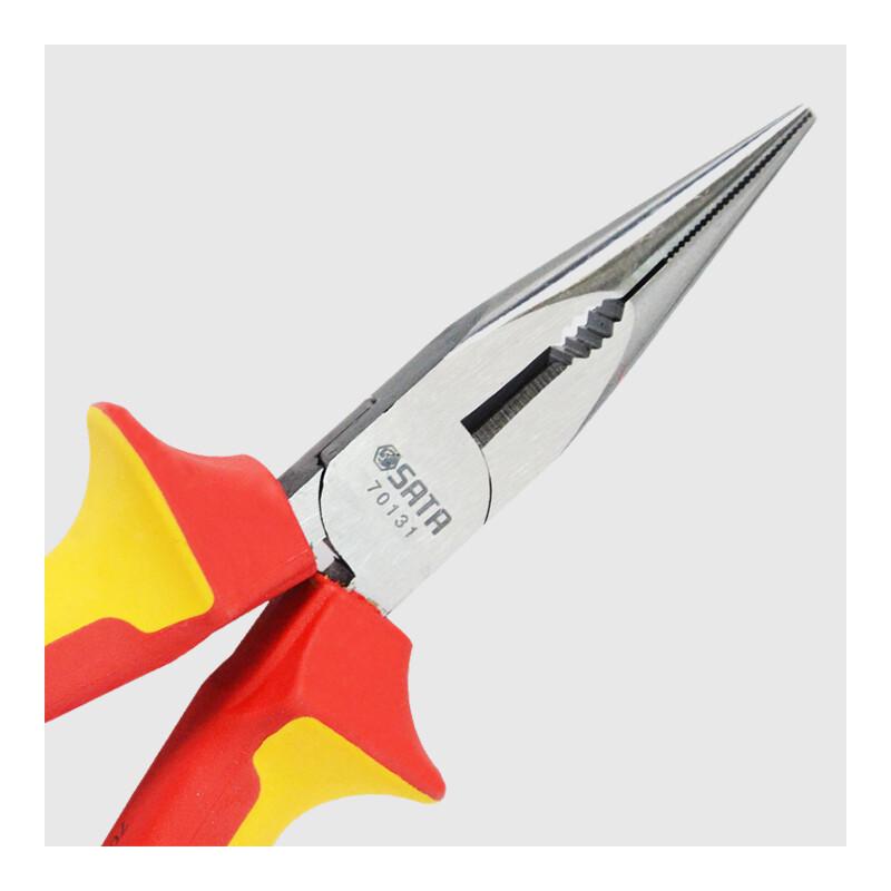 SATA VDE Insulated Long Nose Pliers 6-inch