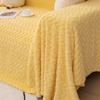 INS Style Cream Color Sofa Towel Plush Cat Petting Sense High-End Sofa Cover Double-Sided Plush Sofa Cover Towel