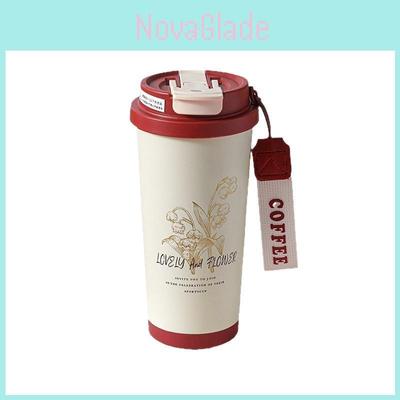 Modern Stainless Steel Insulated Coffee Cup With Double Lid For Office And Travel