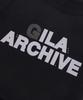 Gillaakaibeu Scratched Bold Logo Crop T-Shirts_Black