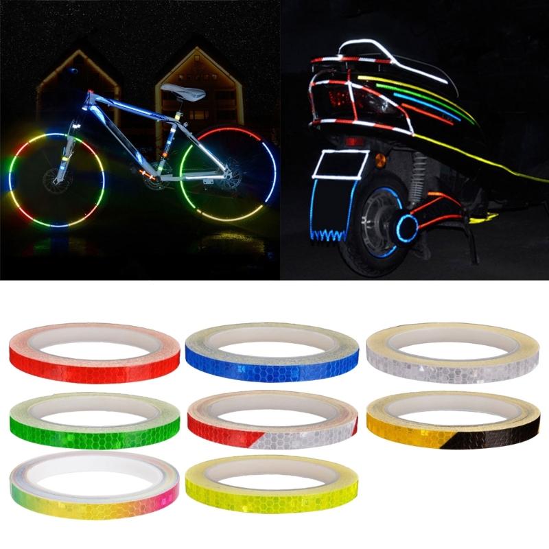Bike Stickers Reflective Tape Bicycles Wheels Reflect Sticker MTB Bike Reflective Sticker Strip Tape for Cycling Warning