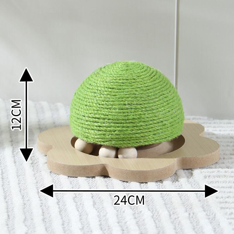 Mushroom Cat Scratching Post & Teaser Toy Set