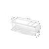 Organisateur d'évier - on range tout ! - métal blanc - 3 compartiments - fond amovible - 25 cm long