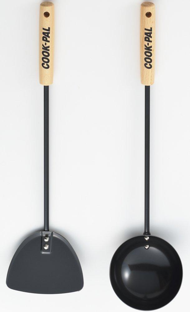 Yoshikawa Turner, Black, 40.7cm, Made In Japan, Cookpal Chinese Spatula, YJ2488