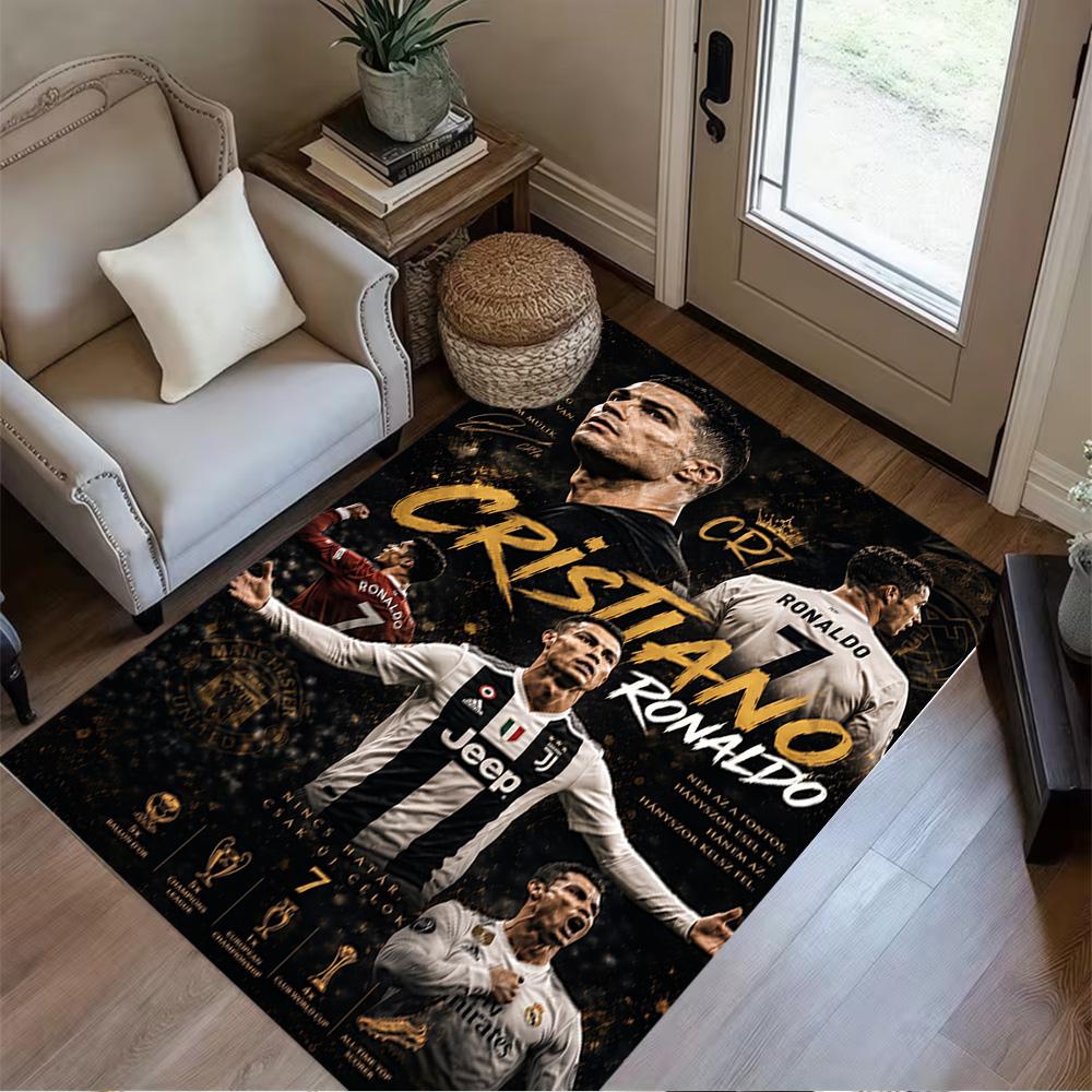 Crz Football Legends Carpet Perfect for Game Room Playrooms Dormitory Decorate room Anti-slip Rug Decorate Offices Spiritual Gift