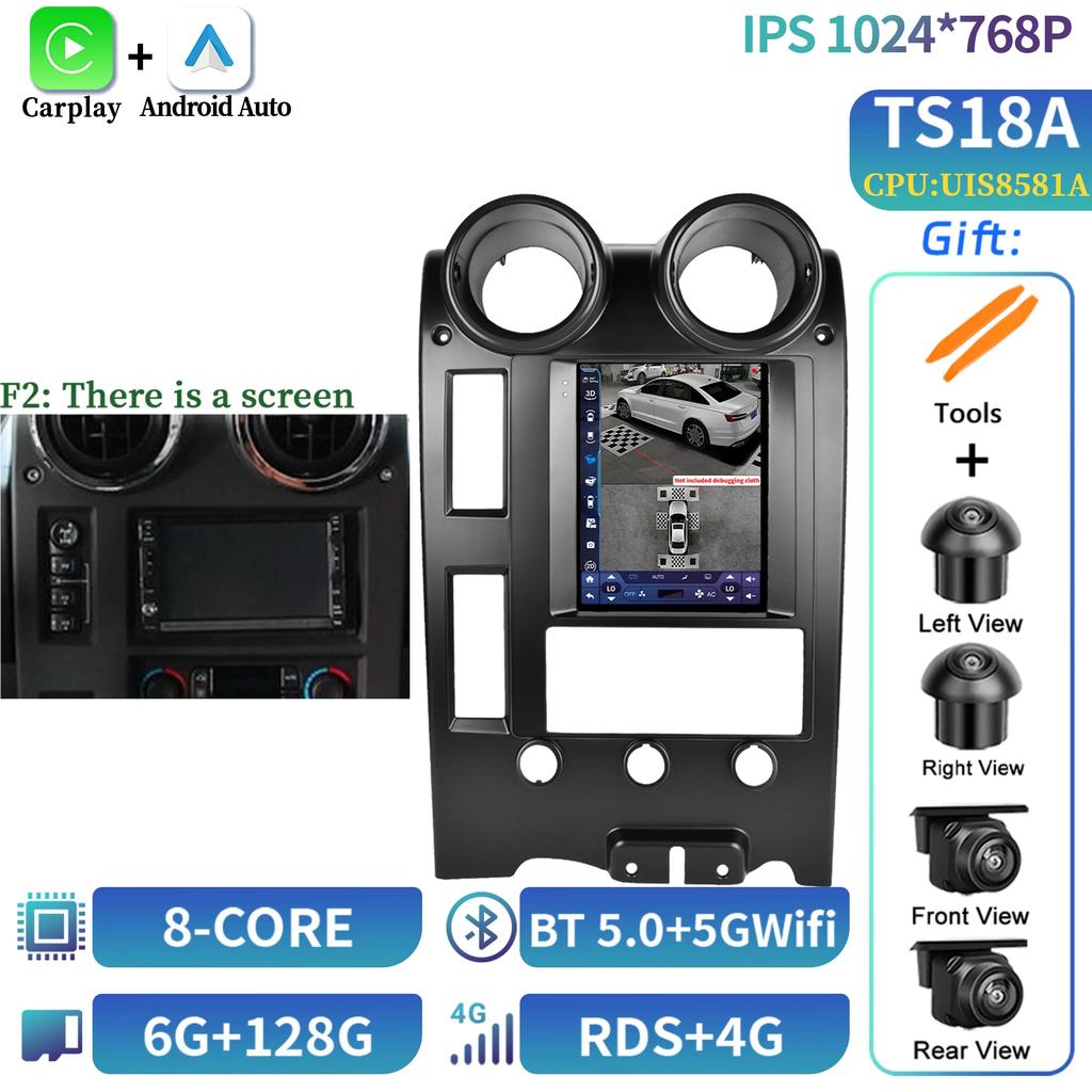 9.7" For Hummer H2 2002-2007 Car Player Auto Radio Stereo Head Unit Multimedia Player GPS Navigation Screen Audio Media Car Set