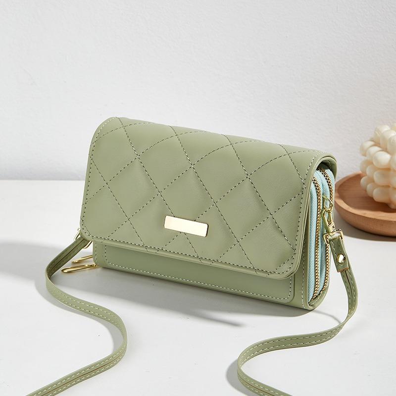 Double-layer Embroidered Mobile Phone Bag Women's Bag New Diamond Lipstick Bag Shoulder Bag Women's Messenger Bag Bag