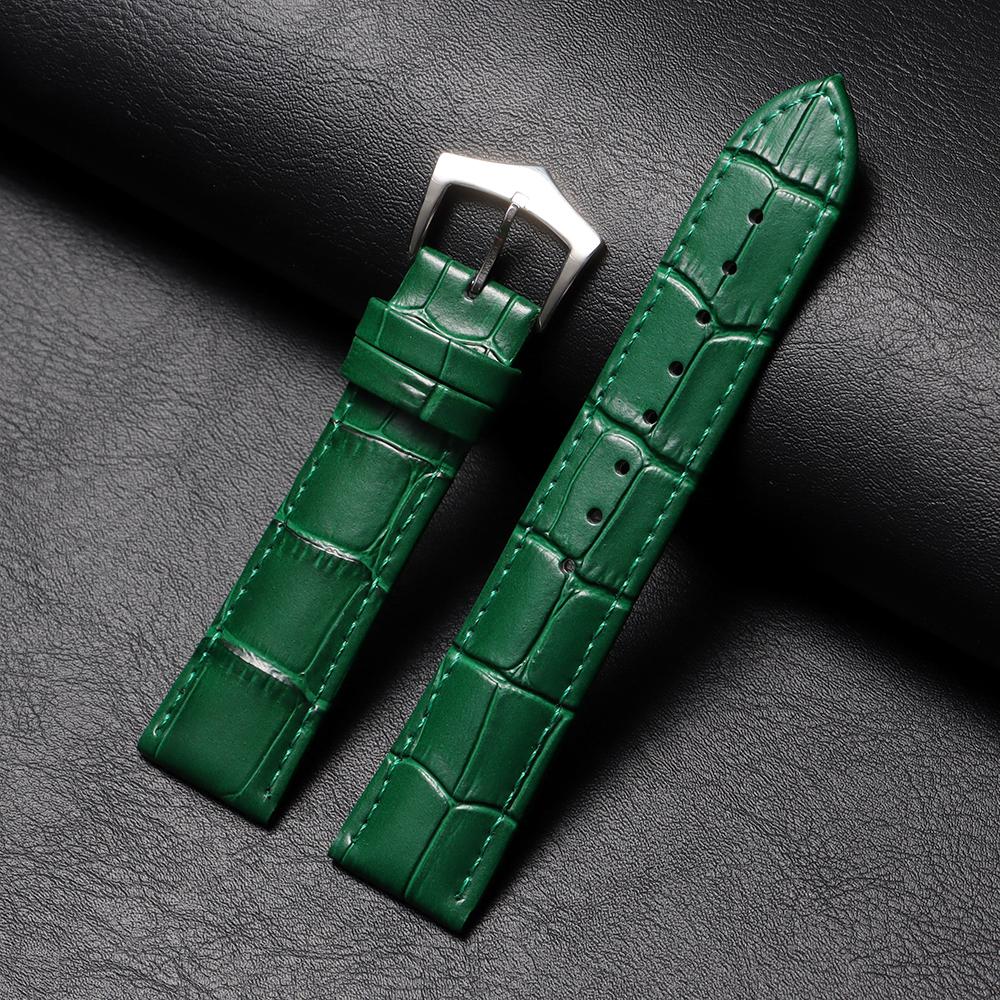 Strap 14mm 16mm 18mm 20mm 22mm High Quality Calfskin Genuine Cowhide Pin Buckle for Men Women Universal Watch Band Accessories