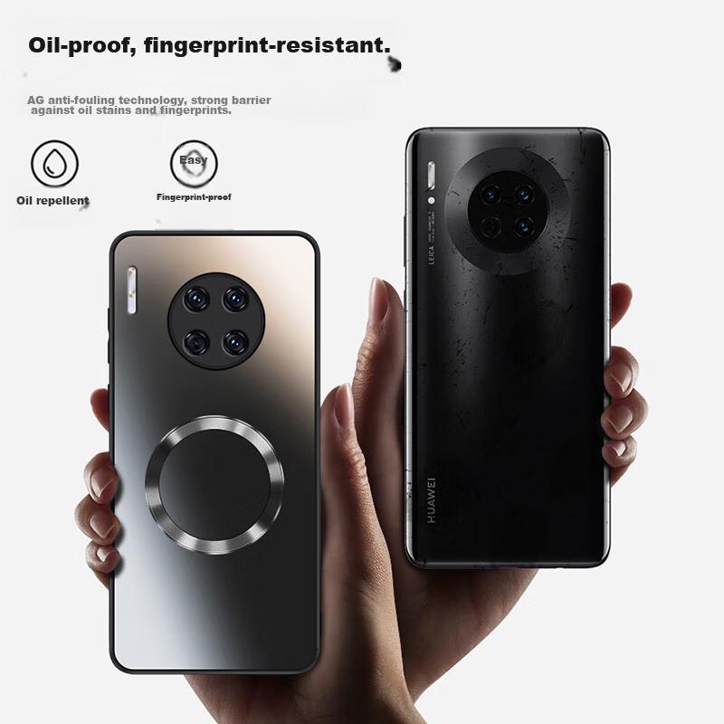 Phone Case for Huawei Mate 30, Protective Cover with Magnetic Charging, Ultra-Thin Frosted Full Protection Shockproof Case, Graphite Black