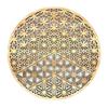 Asunaro Wooden Trivet, Round Shape, Mountain Design, Made In Japan, Domestic Chizu Cedar, Waterproof Pot Mat