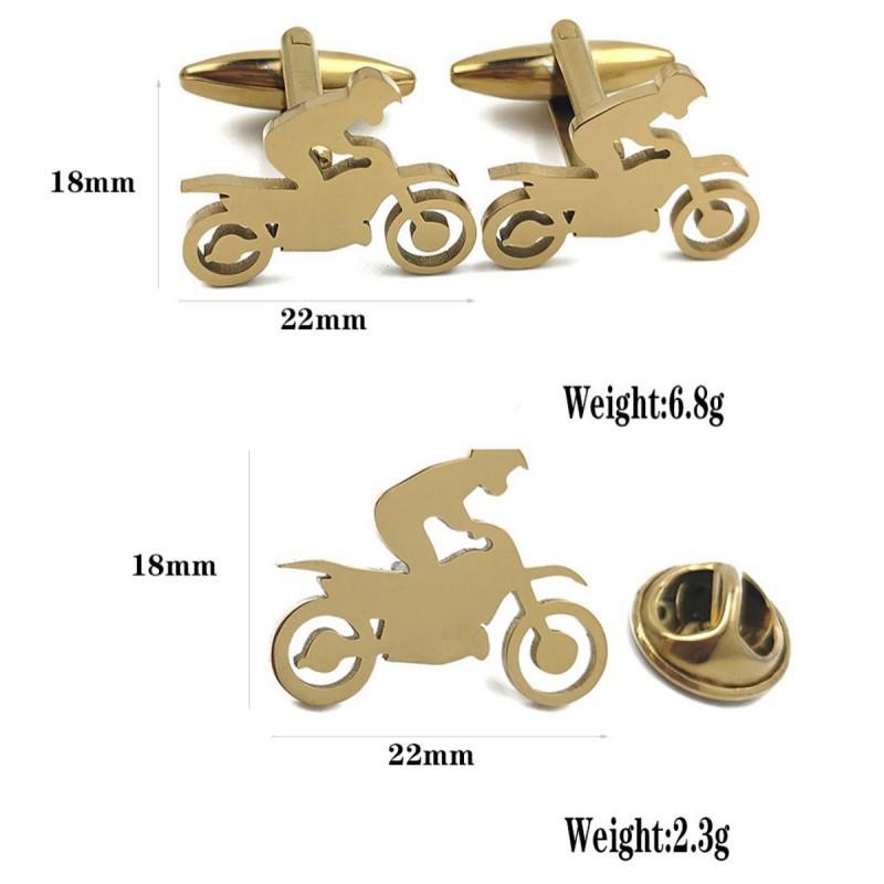 Off Road Motorcycle Brooch Cufflinks Dual-use Personalized Design Adventurer Style Enthusiast Accessories