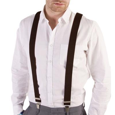 Skinny Red Polka Cross Trouser Braces Elastic Suspenders Handmade in England
