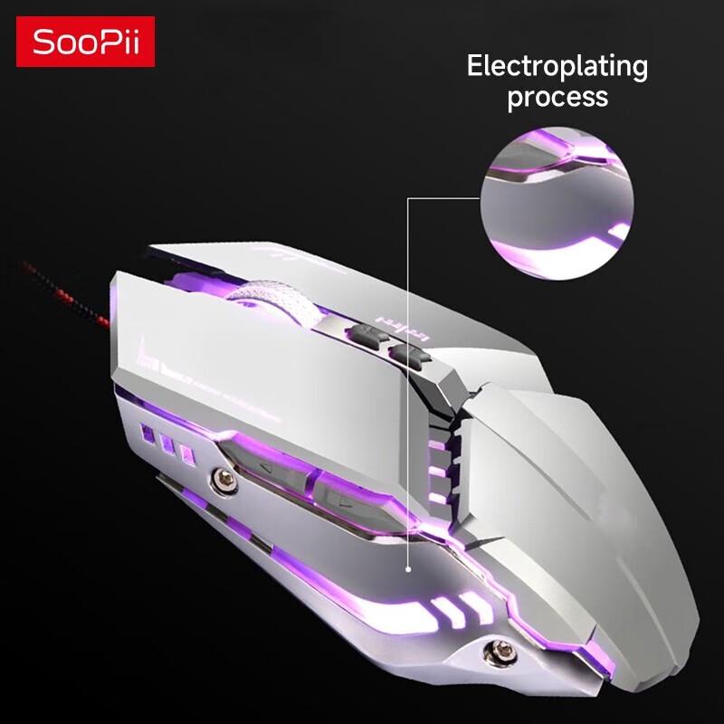 SooPii Wired Mechanical Keyboard and Mouse Set