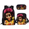 Popular COCO Music Skull Pattern 3D Print 3pcs/Set pupil School Bags Laptop Daypack Backpack Inclined shoulder bag Pencil Case