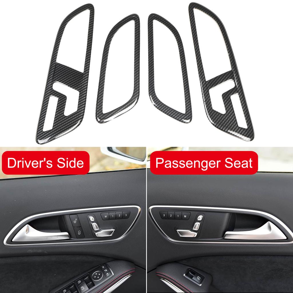 Only Fit LHD! Car Inner Door Handle Bowl Frame Trim for Mercedes Benz A Class W176 2013-2018 / CLA W117 2015- Car Styling