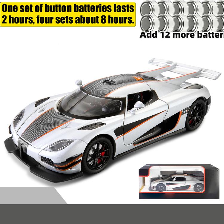 1:24 KNSG One:1 Limited Edition Hypercar Alloy Model Metal Diecast Car Sound And Light Pull Back Toy Holiday Present For Friend