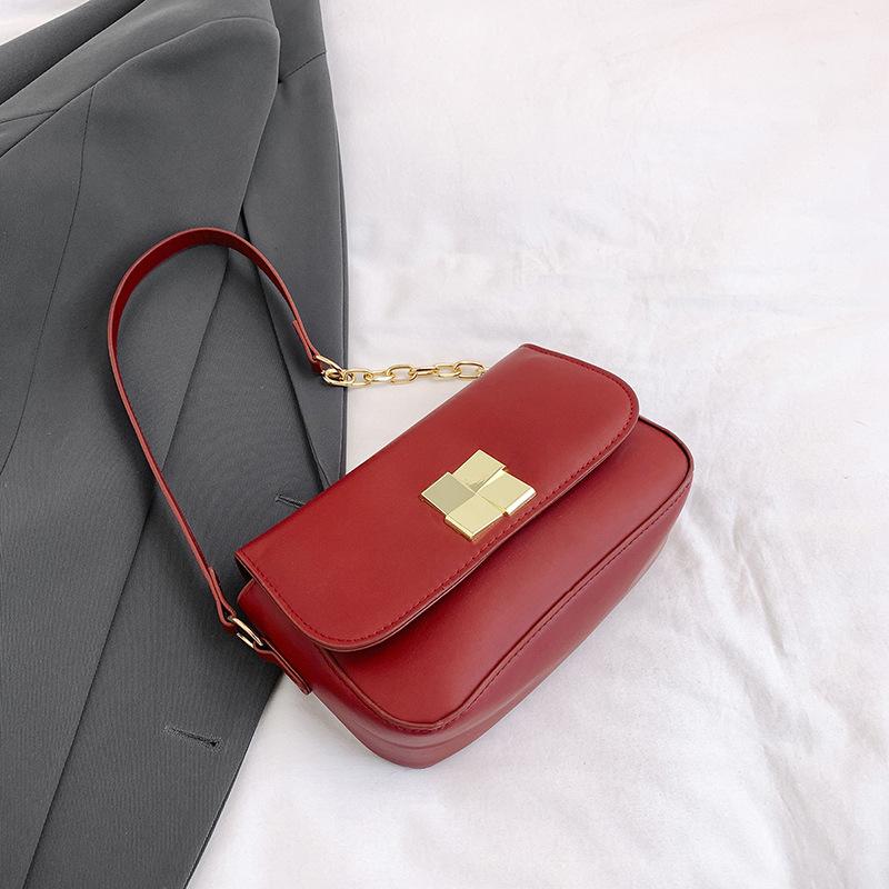 This Year 2025 New High-value Popular Bag Fashion Lock Small Square Bag Shoulder Crossbody Versatile Exquisite Small Bag