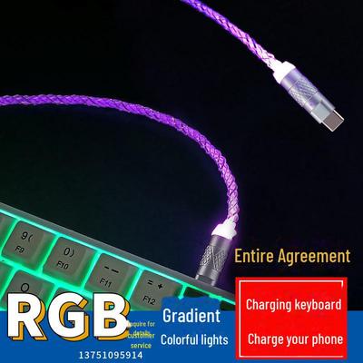RGB-leuchtendes USB-Lade- und Tastaturdatenkabel – Anpassbar und farbenfroh