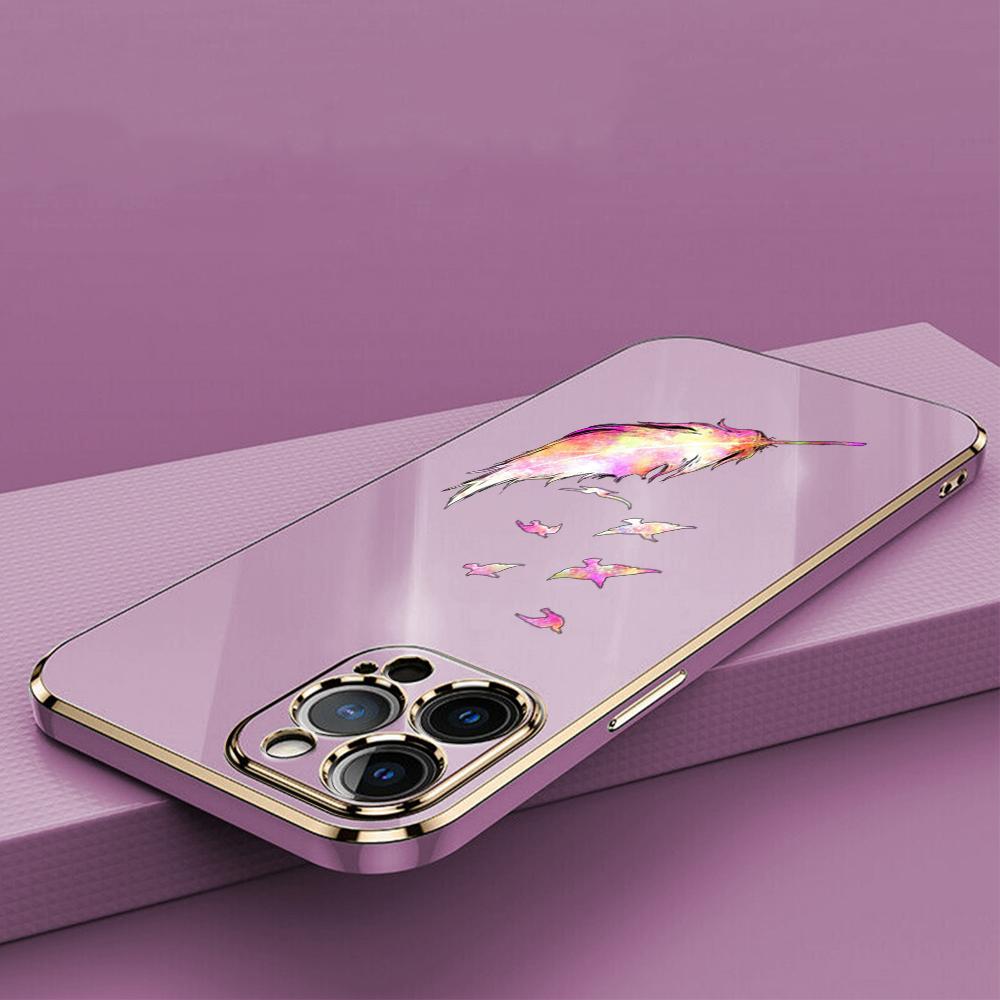 N76 Butterfly Plating Edge Soft TPU Phone Cases for Samsung A54 A13 A14 S24 Plus S23 Ultra S20 S21 FE A55 A05 A52s Shockproof Cover