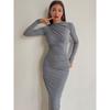 Fashion Fashion Ins Classic Slim Fit Spring & Fall Inner Wear Outer Wear Flattering Long Sleeve Narrow Dress