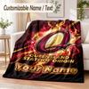 Custom Text Flannel Blanket Queensland Maroons Print Warm Cozy Blanket Home Sofa Bedding
