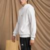 adidas Embossed Polar Fleece Hoodie With Letter Logo Print Long Sleeve Men Hoodies White HY1278