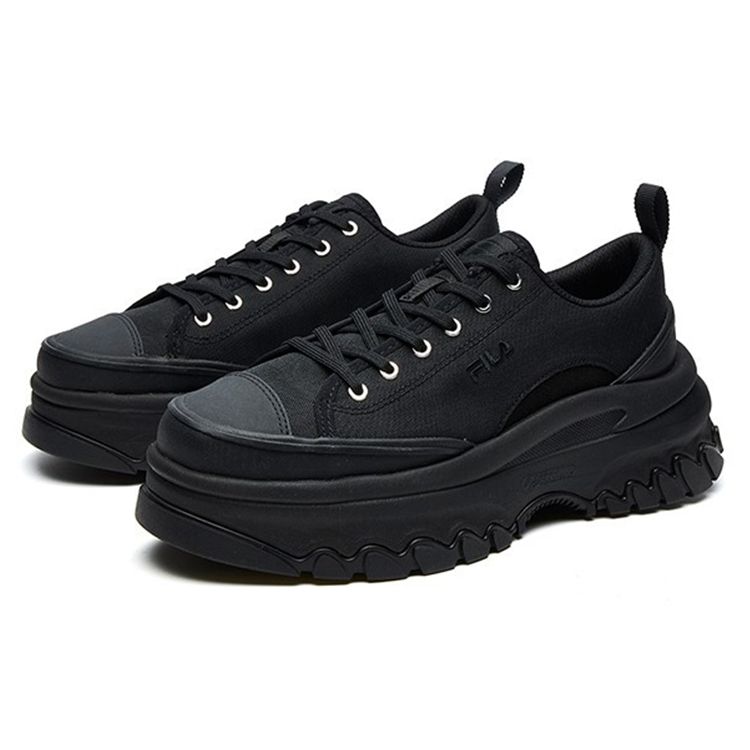 Fila Lava Canvas Sports Durable Low-Top Casual Shoes Women Sneaker Black F12W124155FBK