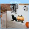 Modern Minimalist Pvc Wall Sticker With Halloween Cat And Pumpkin Car Decor For Living Room And Bedroom