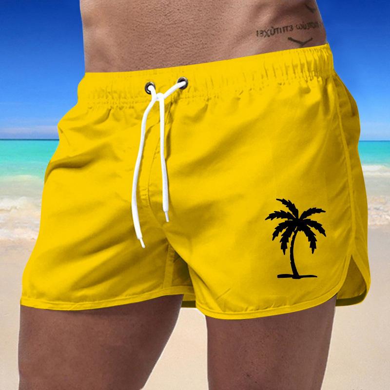 

Fashionable Men s Sports Pants, Quick-drying, Travel-friendly, Multi-coloured, Loose-fitting Summer Beach Pants, Straight-leg Pants XXXL жовтий