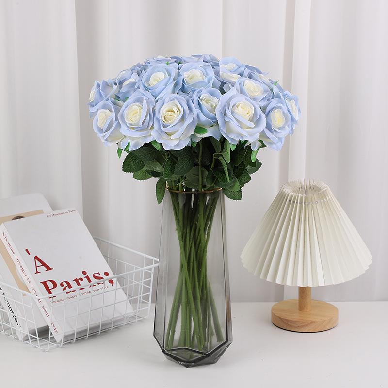 Sınır Ötesi Yünlü Kumaş Ev ve Düğün Dekoru için Yapay Gül