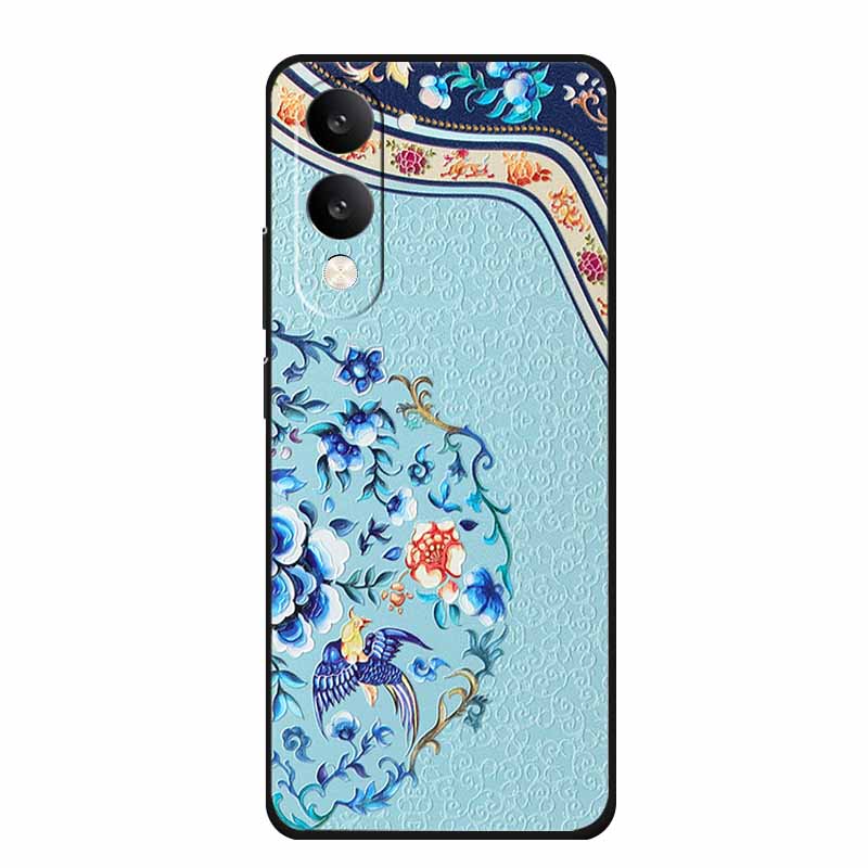 3D Emboss Case For Vivo iQOO Z10 Lite Phone Case Coque Flowers Silicone Soft Back Cover For Vivo Y29S Y29T Y19s GT 5G Case Funda