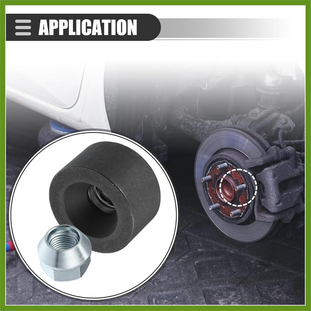 Universal Wheel Stud Installer Tool, Wheel Bolt Installer, M12x1.25 M12x1.5 M14x1.5, Iron, with 3/4" Hex Wheel Lug Nuts, Silver Tone, 1 Set Replace