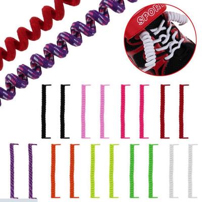 Elastic No Tie Curly Shoe Laces Coiler Elastic Twisty Unisex Fits Kid And Adult