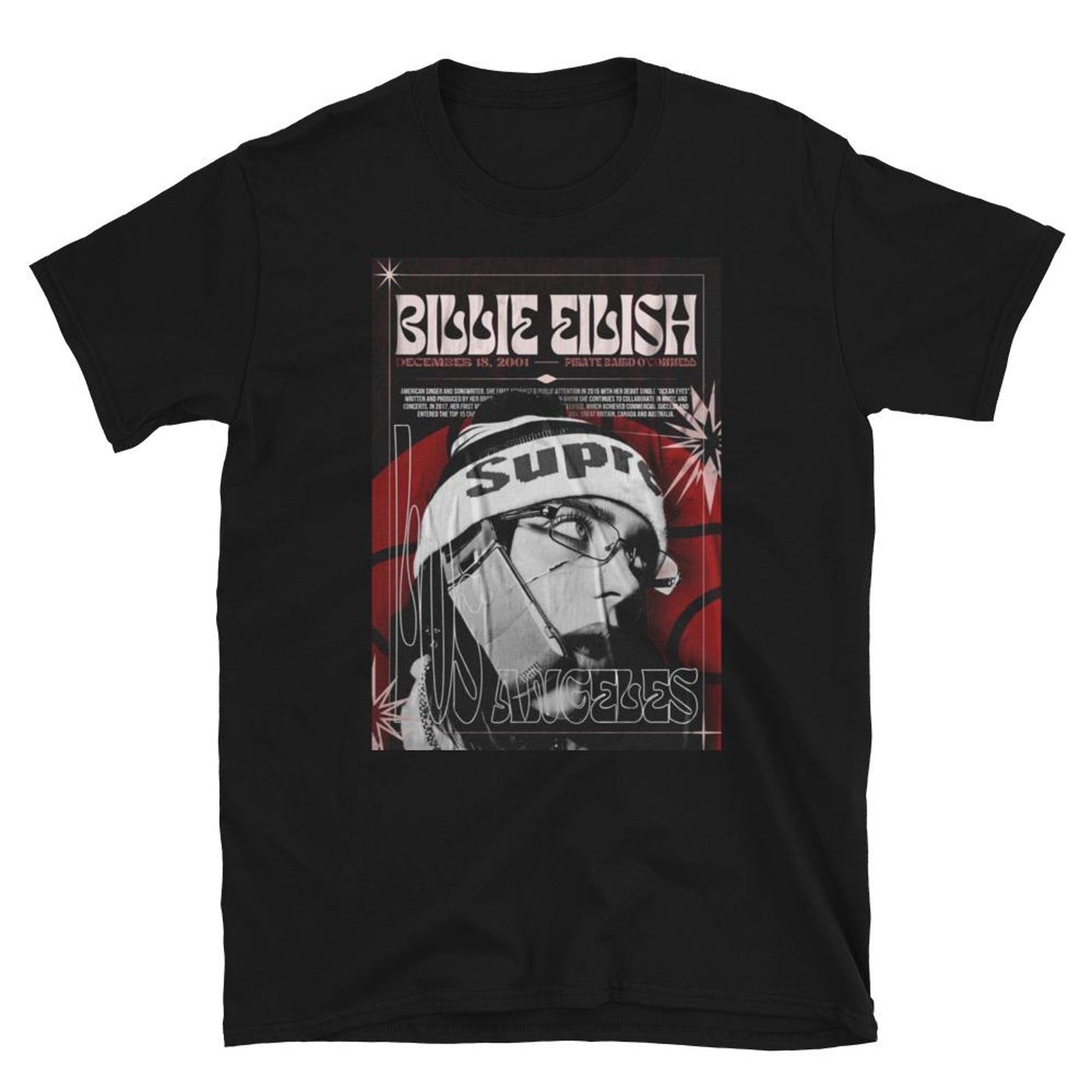 Billie Eilish Concert Graphic Tee, Vintage Music Fan Shirt, Oversized Band Style M