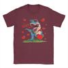 Trex Dino I Steal Hearts TShirt for Unisex  Casual Cotton Tees Crewneck Short Sleeve T Shirt New Arrival Tops