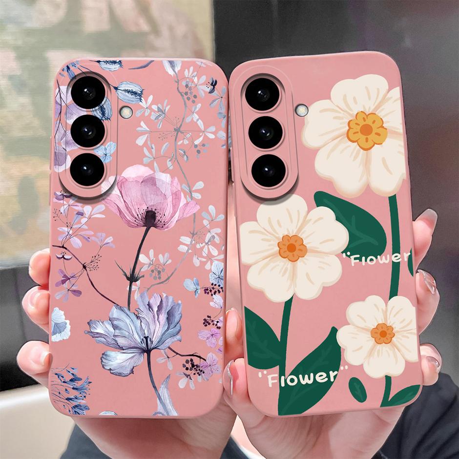 Hülle Für Samsung Galaxy S26 Plus Ultra Cartoon Blumenmuster Silikon Schutzhülle Für SamsungGalaxyS26 Plus S26Ultra Funda