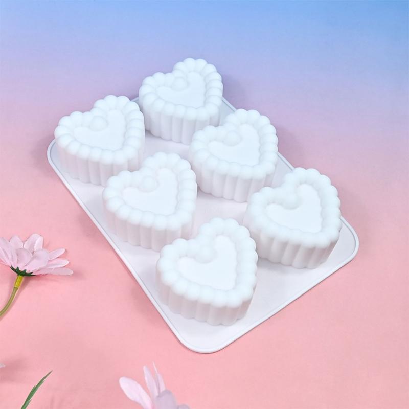 Silicone Heart Mould Perfect for Candle Baking Dessert and Creative Gift with Realistic Appearance