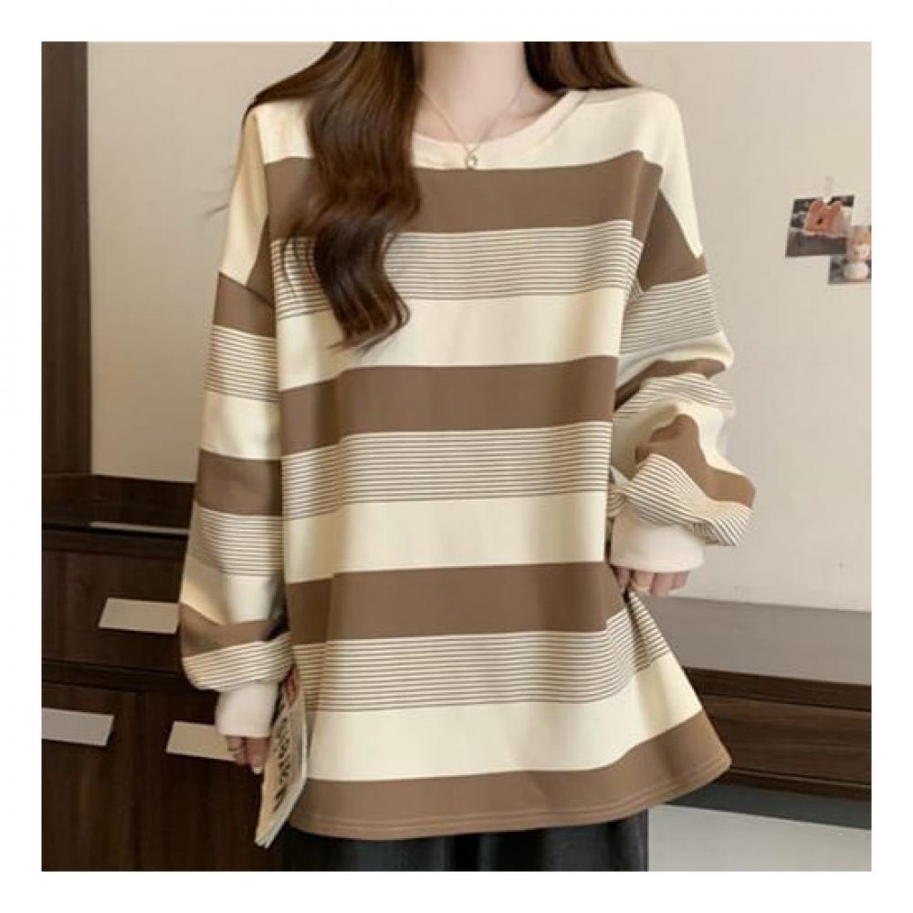 Navava Men Casual STriped Color Block Long Sleeve T shirT nT2017