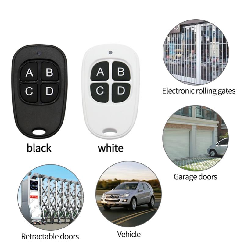 Garage Door Remote Control 433mhz 4 Keys Copy Cloning Electric Gate Remote Controller Duplicator Key