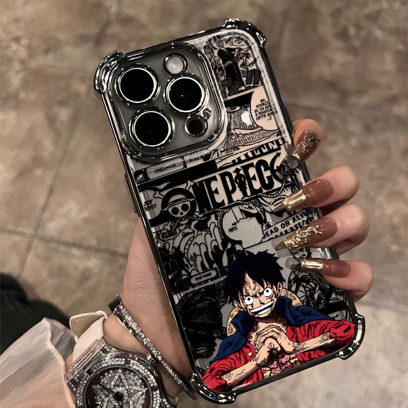 

Cool LuffyS OneS PieceS Plating Phone Case For iPhone 17 17e 16e 16 15 14 13 12 11 Pro Max X 7 8 Mini Air Plus Anti-Fall Airabag iPhone 12