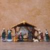 Nativity Set Resin Christmas Manger Religious Christmas Manger Nativity Figurine Set for Bookshelf Entryway Fireplace Windowsill