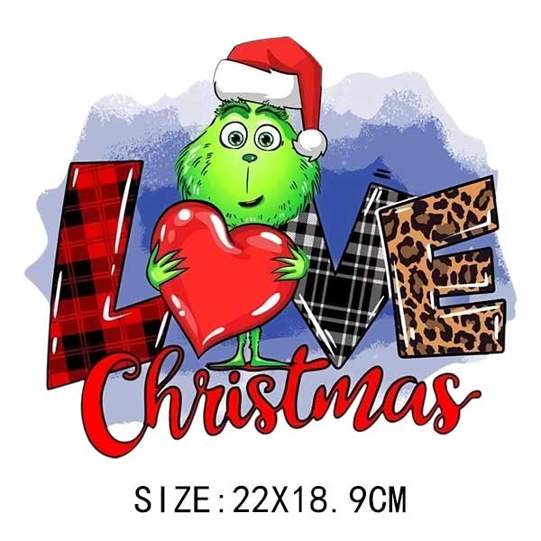 

Счастливого Рождества Термотрансферы для одежды DIY A-уровня Стираемые Футболка /Сумка Термоадгезивные нашивки Наклейка с мультяшной картинкой