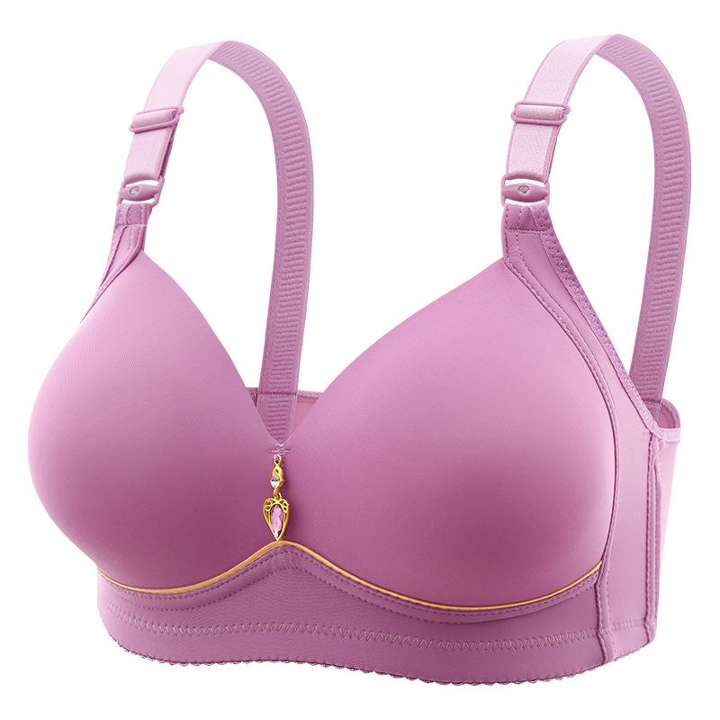 Comfortable Plus-Size Wire-Free Breathable Women's Bra, Non-Magnetic, Thin Cup, Smooth Fit