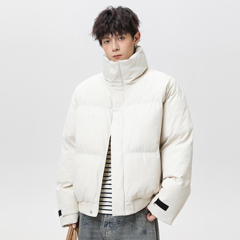 Stand up collar winter new warm men's versatile casual loose retro cotton jacket couple trendy padded clothes