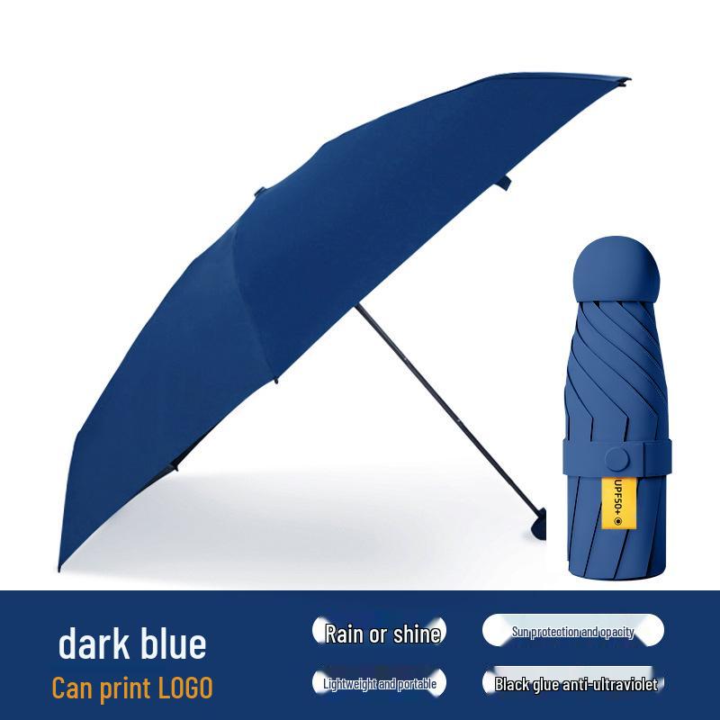 Custom Compact Dual-Use Anti-UV Umbrella, Mini Parasol for Sun and Rain