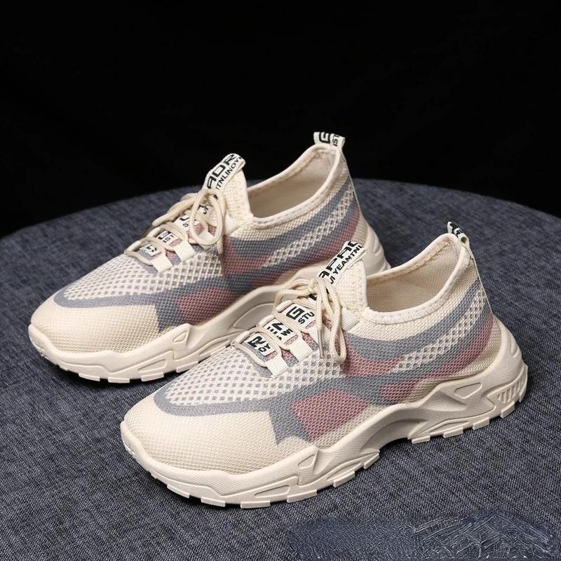 Women's Sports Shoes 2024 Spring and Autumn New Mesh Breathable Running Shoes Soft Sole Lightweight Casual Sports Shoes
