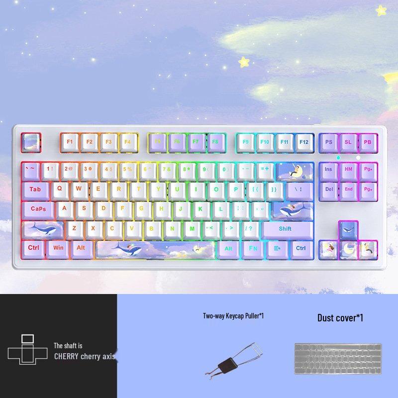 Qisha Whale Theme 108-Key Wired Mechanical Keyboard
